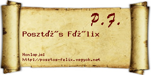 Posztós Félix névjegykártya